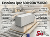 Газоблок Грас 600x250x50 D500