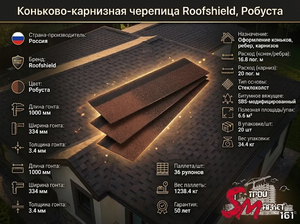 Коньково-карнизная черепица Roofshield, Робуста