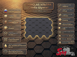 SHINGLAS УЛЬТРА Самба Шунгит