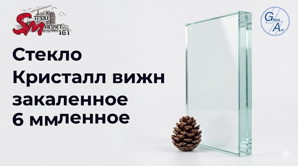 Стекло Кристалл вижн закаленное 6 мм