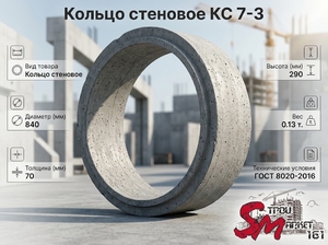 Кольцо стеновое КС 7-3