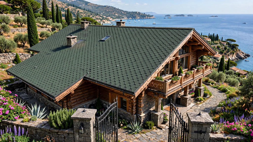 Roofshield, Premium (Премиум), Нарезка стандарт, Зеленый с оттенением