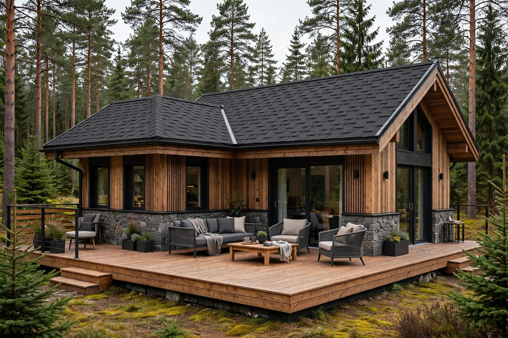 Roofshield, Premium (Премиум), Нарезка Модерн, Бархатно-черный