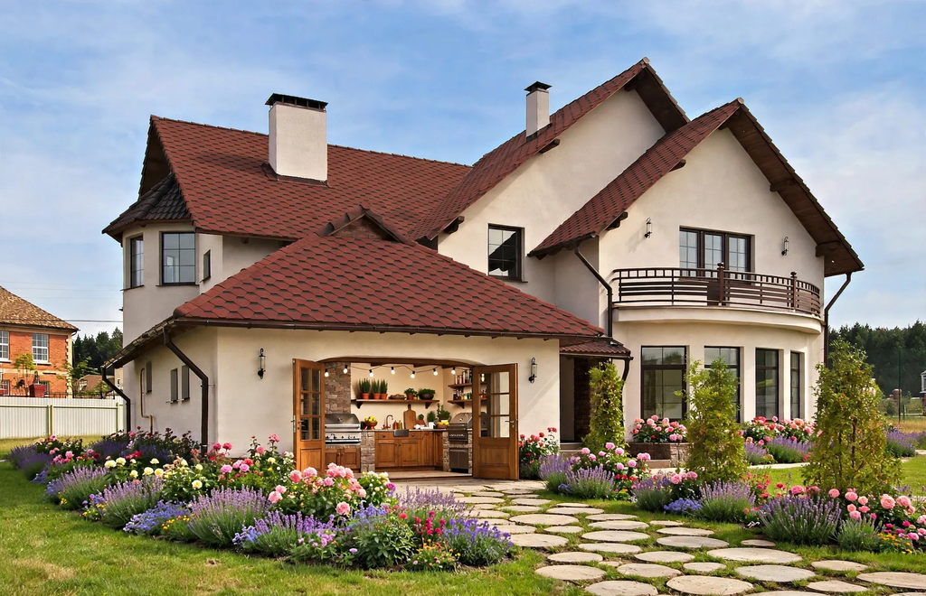 Roofshield, Classic (Классик), Нарезка Стандарт, Кирпично-красный с оттенением