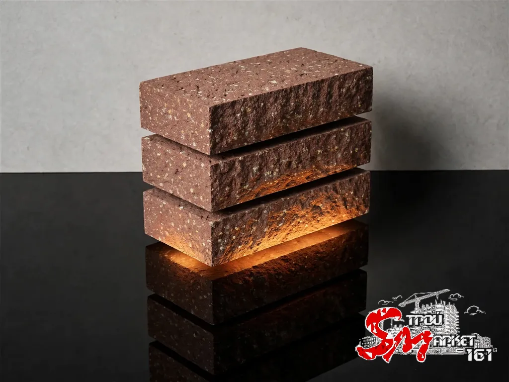 Кирпич облицовочный Акварид Дикий камень Классика красный 0.7 NF