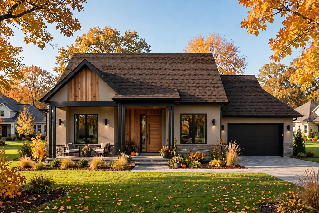 Roofshield, Classic (Классик), Нарезка Модерн, Коричневый с оттенением