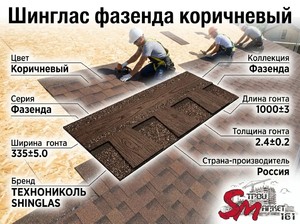 Шинглас фазенда коричневый