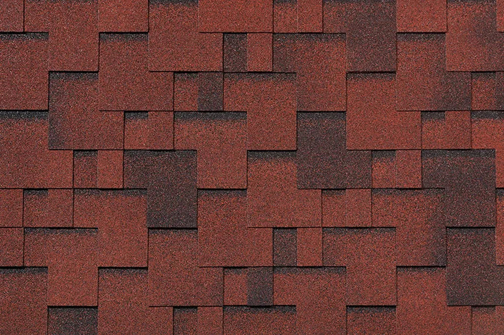 Roofshield, Family Eco Lite (Фэмили Эко Лайт), Нарезка Модерн, Красный с оттенением 