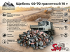 Щебень 40-70 гранитный 10 т
