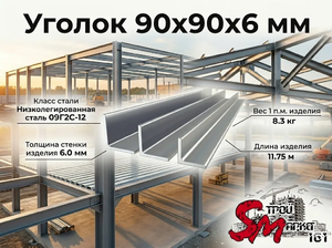 Уголок 90x90x6 мм