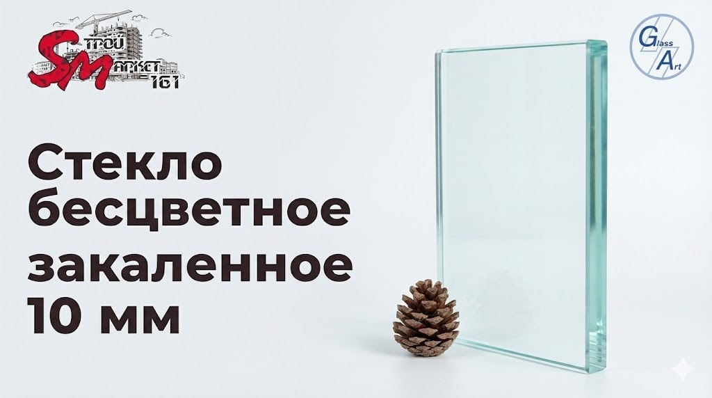 Стекло бесцветное закаленное 10 мм